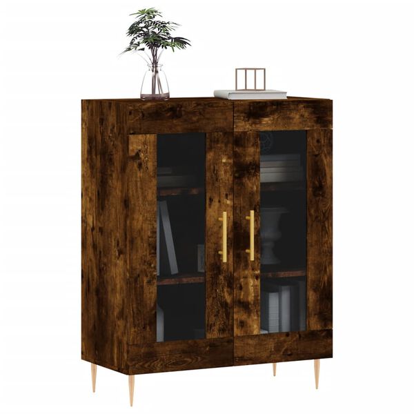 vidaXL Buffet chêne fumé 69,5x34x90 cm bois d'ingénierie