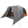 vidaXL Tente D&ocirc;me 4-Personnes Gris et orange 455 x 252 x 178 cm