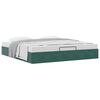 VidaXL Cadre de lit ottoman avec matelas vert foncé 180x200 cm velours