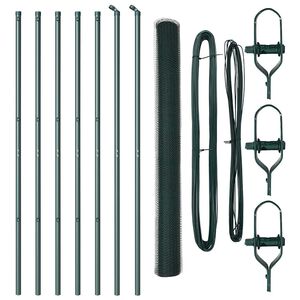 vidaXL Poteau de cl&ocirc;ture. Vert