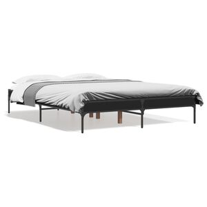 vidaXL Cadre de lit sans matelas noir 120x190 cm