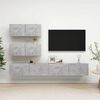 vidaXL Ensemble de meubles TV 4 pcs Gris b&eacute;ton Bois d'ing&eacute;nierie