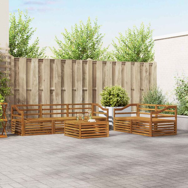 vidaXL Ensemble de canap&eacute;s d'ext&eacute;rieur 6 pcs Naturel