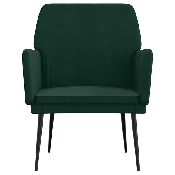 vidaXL Fauteuil Vert fonc&eacute; 62x79x79 cm Velours