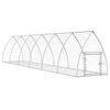 vidaXL Clapier argent&eacute; 105x600x120 cm acier galvanis&eacute;