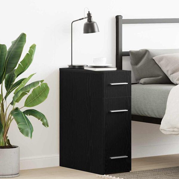 vidaXL Armoire d'apothicaire Ch&ecirc;ne noir 20 x 45,5 x 60 cm