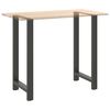 vidaXL Pieds de table de bar Anthracite 2 pi&egrave;ces 60 x (110-111) cm Acier