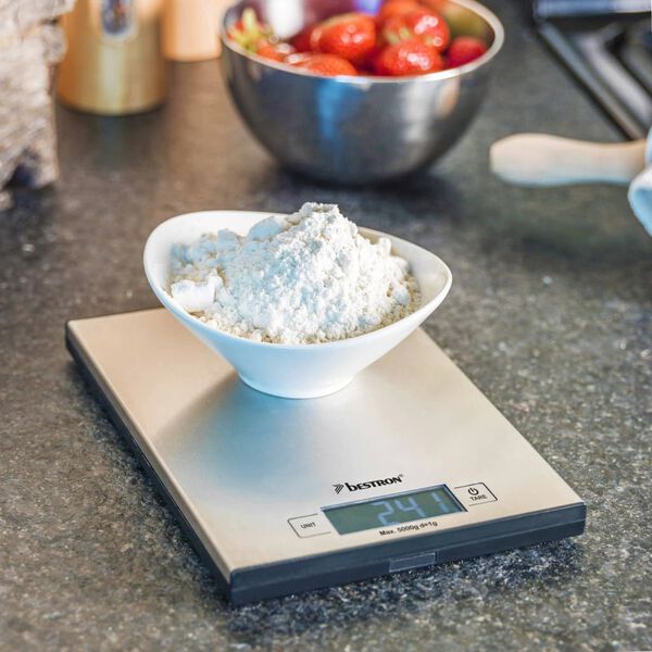 Bestron Balance &eacute;lectronique de cuisine AKS1000S Inox 5 kg