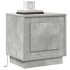 vidaXL Cabinet de chevet Gris b&eacute;ton 44 x 34,5 x 45 cm