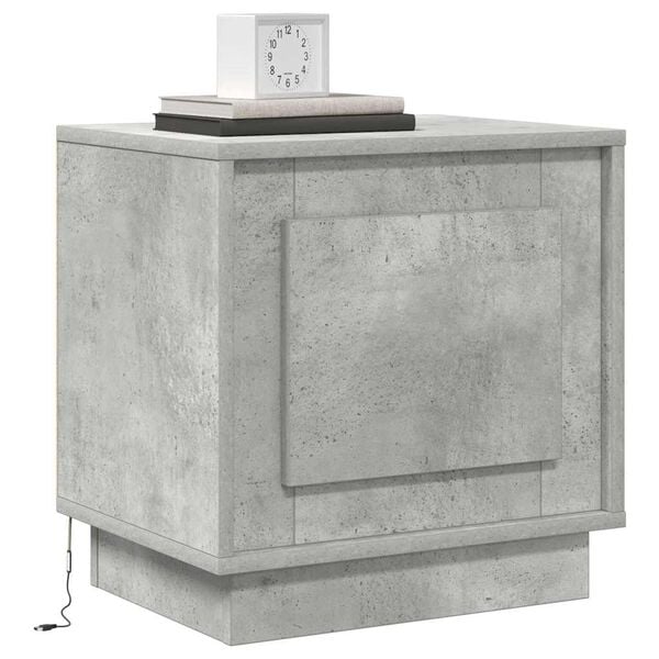 vidaXL Cabinet de chevet Gris b&eacute;ton 44 x 34,5 x 45 cm