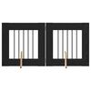 vidaXL Portillon pour chien avec supports 2 pcs Ch&ecirc;ne noir 60 x 60 cm
