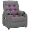 vidaXL Fauteuil de massage électrique Gris Similicuir