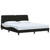 vidaXL Cadre de lit sans matelas noir 180x200 cm tissu