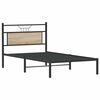 vidaXL Cadre de lit sans matelas ch&ecirc;ne sonoma 107x203 cm