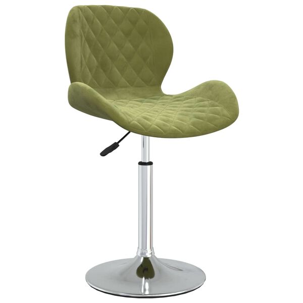 vidaXL Chaises pivotantes &agrave; manger lot de 4 Vert clair Velours