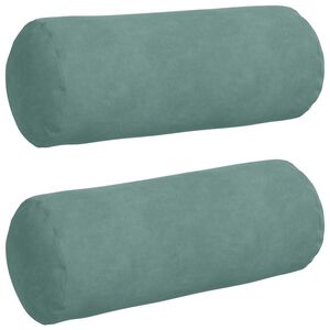 vidaXL Coussins d'accent 2 pcs Vert Mer &Oslash; 15 x 40 cm