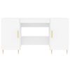 vidaXL Bureau blanc 140x50x75 cm bois d'ingénierie
