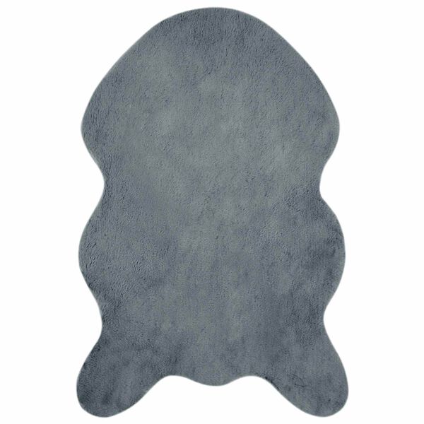 vidaXL Tapis en Fourrure Synth&eacute;tique de Lapin Olite Anthracite
