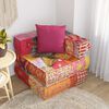 vidaXL Pouf modulaire avec oreiller Patchwork Tissu