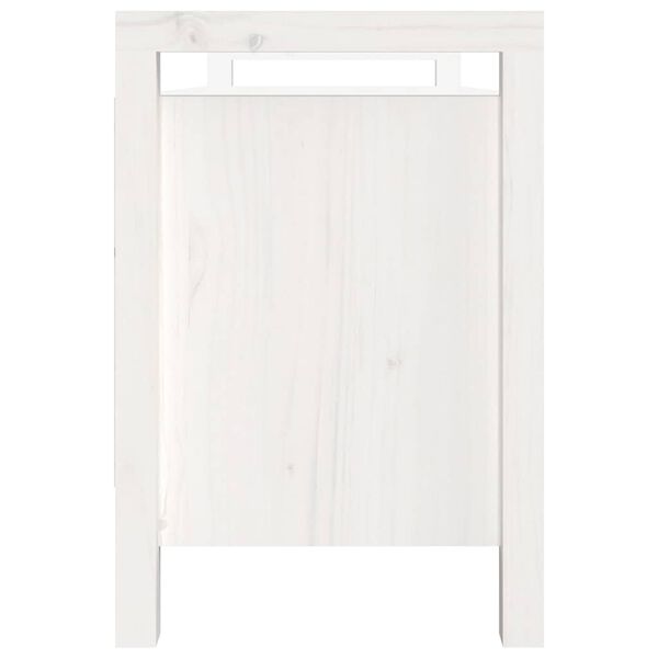 vidaXL Banc d'entrée Blanc 110x40x60 cm Bois de pin massif