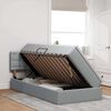vidaXL Lit avec rangement et matelas Gris clair 90 x 200 cm
