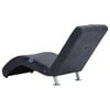 vidaXL Chaise longue de massage avec oreiller Gris Similicuir daim