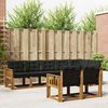 vidaXL Ensemble de canap&eacute;s d'ext&eacute;rieur 8 pcs Naturel et Noir