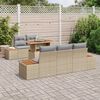 vidaXL Ensemble de salle &agrave; manger pour jardin 6 pcs Beige et gris