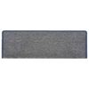 vidaXL Tapis d'escalier 30 pi&egrave;ces 65 x 21 x 4 cm Gris clair et bleu Bord rectangulaire