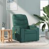 vidaXL Fauteuil de massage inclinable Vert fonc&eacute; Tissu