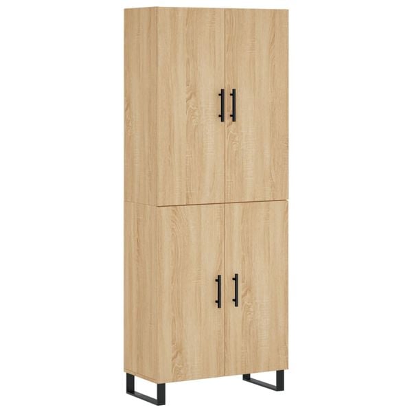 vidaXL Buffet haut Ch&ecirc;ne sonoma 69,5x34x180 cm Bois d'ing&eacute;nierie