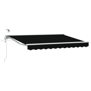 vidaXL Auvent r&eacute;tractable &eacute;lectrique Noir et Blanc 3 x 2,5 m