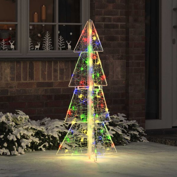 vidaXL Sapin de No&euml;l avec 100 LED Multicolore 120 cm Acrylique