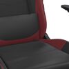 vidaXL Chaise de jeu avec repose-pied Noir/rouge bordeaux Similicuir