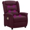 vidaXL Fauteuil électrique de massage Violet Tissu