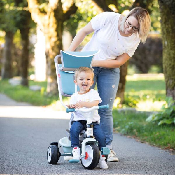 Smoby Tricycle pour b&eacute;b&eacute; 3-en-1 Baby Balade Plus Bleu