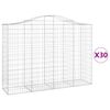 vidaXL Paniers &agrave; gabions arqu&eacute;s 30 pcs 200x50x140/160 cm Fer galvanis&eacute;