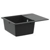 vidaXL &Eacute;vier 80% Quartz et 20% R&eacute;sine 560 x 460 mm Noir