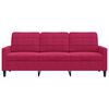 vidaXL Canap&eacute; &agrave; 3 places Rouge bordeaux 180 cm Velours