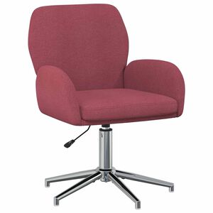 vidaXL Chaise de bureau pivotante 54 x 58 x 90 cm Bordeaux Tissu