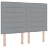 vidaXL Lit &agrave; Ressorts avec matelas Gris clair 140 x 190 cm tissu