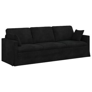 vidaXL Canap&eacute; Noir 228 x 78 x 80 cm Velours