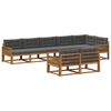 vidaXL Ensemble de canap&eacute;s d'ext&eacute;rieur 8 pcs Naturel et Anthracite