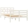 vidaXL Cadre de lit sans matelas blanc bois massif 120x200 cm