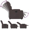 vidaXL Fauteuil inclinable marron fonc&eacute; tissu