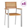 vidaXL Chaise de jardin 8 pcs Huile Naturelle Bois d'Acacia Massif