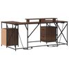 vidaXL Bureau Chêne brun 182 x 101 x 87,5 cm Bois d'ingénierie