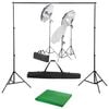 vidaXL Kit de studio photo avec ensemble d'&eacute;clairage et toile de fond