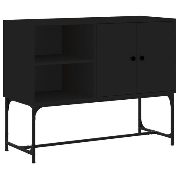 vidaXL Buffet noir 100x40x79,5 cm bois d'ing&eacute;nierie