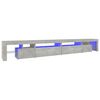 vidaXL Meuble TV avec lumi&egrave;res LED Gris b&eacute;ton 290x36,5x40 cm